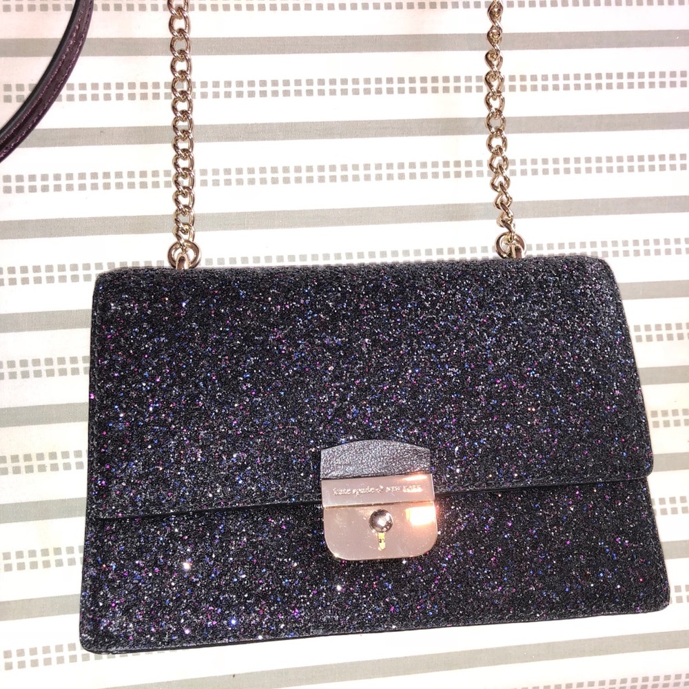 Navy Blue glitter crossbody bag.